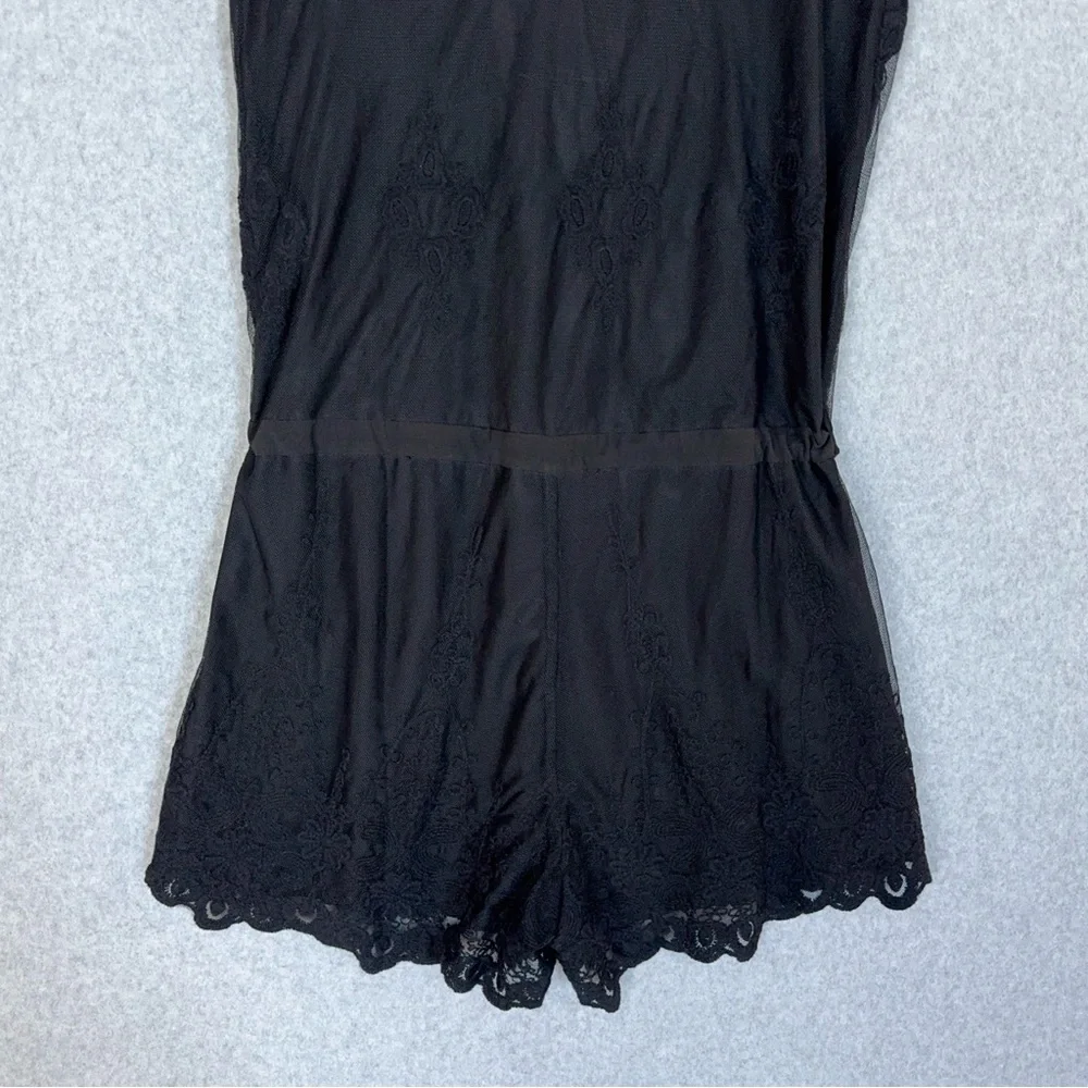 Chaser Romper Black Lace Size Small Spaghetti Straps Adjustable Cinch Waist NWT - Picture 10 of 16